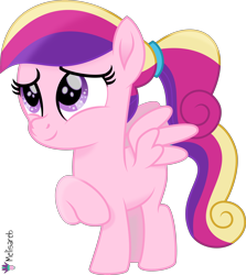 Size: 4000x4487 | Tagged: safe, artist:melisareb, imported from derpibooru, princess cadance, pegasus, pony, .svg available, absurd resolution, cute, cutedance, female, filly, filly cadance, foal, movie accurate, pegasus cadance, ponytail, simple background, solo, transparent background, vector, younger