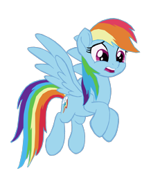 Size: 1280x1466 | Tagged: safe, artist:benpictures1, imported from derpibooru, rainbow dash, pegasus, pony, my little pony: the movie, concerned, cute, dashabetes, female, flying, inkscape, mare, open mouth, simple background, solo, transparent background, vector