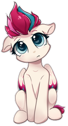 Size: 976x1821 | Tagged: safe, artist:eris azure, imported from derpibooru, zipp storm, pegasus, pony, adorazipp, blushing, confused, cute, female, floppy ears, full body, g5, head tilt, looking at you, mare, simple background, sitting, solo, transparent background