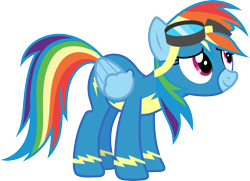 Size: 4138x3000 | Tagged: safe, artist:cloudy glow, imported from derpibooru, rainbow dash, pegasus, pony, parental glideance, .ai available, clothes, show accurate, simple background, solo, transparent background, uniform, vector, wonderbolts uniform