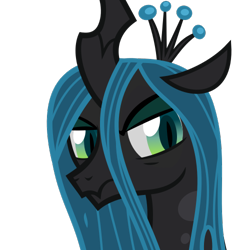 Size: 500x500 | Tagged: safe, artist:the smiling pony, derpibooru exclusive, imported from derpibooru, queen chrysalis, changeling, changeling queen, .svg available, canterlot wedding 10th anniversary, female, frown, looking at you, simple background, solo, svg, transparent background, vector