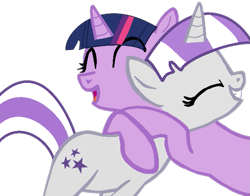 Size: 713x558 | Tagged: safe, artist:twilyisbestpone, imported from derpibooru, twilight sparkle, twilight velvet, pony, unicorn, base used, cute, duo, duo female, eyes closed, female, happy, hug, mare, mother and child, mother and daughter, mother's day, open mouth, open smile, simple background, smiling, transparent background, twiabetes, unicorn twilight, velvetbetes