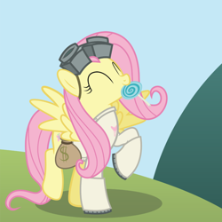 Size: 768x768 | Tagged: safe, artist:giantmosquito, artist:tolerance, imported from derpibooru, fluttershy, pegasus, pony, candy, cute, dr adorable, female, food, solo, style emulation