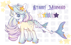 Size: 1920x1225 | Tagged: safe, artist:dillice, imported from derpibooru, oc, oc only, original species, pony, shark, shark pony, deviantart watermark, female, horn, mare, obtrusive watermark, reference sheet, unshorn fetlocks, watermark