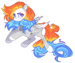 Size: 1028x868 | Tagged: safe, artist:dillice, imported from derpibooru, oc, oc only, pegasus, pony, colored wings, face paint, female, makeup, mare, pegasus oc, simple background, solo, two toned wings, white background, wings