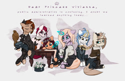 Size: 1108x721 | Tagged: safe, artist:callsign-echo, imported from derpibooru, oc, oc only, oc:autumn leaf, oc:eagleheart, oc:fervant tempête, oc:morning star (eaw), oc:rouge guirlande, bird, earth pony, falcon, pegasus, pony, unicorn, equestria at war mod, bow, clothes, earth pony oc, female, floral head wreath, flower, flower in hair, glowing, glowing horn, hair bow, horn, mare, military, military uniform, pegasus oc, pony oc, unicorn oc, uniform