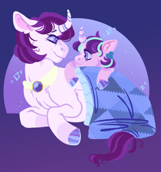 Size: 1370x1460 | Tagged: safe, artist:cactiflowers, imported from derpibooru, starlight glimmer, oc, oc:starshine, pony, female, filly, filly starlight glimmer, lying down, prone, younger