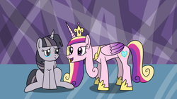 Size: 1920x1080 | Tagged: safe, artist:platinumdrop, imported from derpibooru, princess cadance, twilight sparkle, alicorn, comforting, request, twilight sparkle (alicorn), twilight tragedy