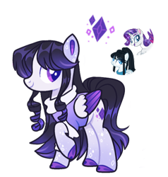 Size: 620x650 | Tagged: safe, artist:goldlines005, imported from derpibooru, rarity, oc, oc only, oc:mint, pegasus, pony, base used, clothes, female, hoof polish, magical lesbian spawn, mare, offspring, parent:oc:mint, parent:rarity, parents:canon x oc, pegasus oc, simple background, transparent background