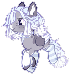 Size: 1113x1170 | Tagged: safe, artist:toffeelavender, imported from derpibooru, oc, oc only, oc:peechy milk, earth pony, pegasus, pony, base used, clothes, earth pony oc, female, jewelry, mare, necklace, pearl necklace, simple background, socks, solo, striped socks, transparent background, unshorn fetlocks