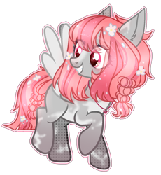 Size: 1453x1577 | Tagged: safe, artist:toffeelavender, imported from derpibooru, oc, oc only, earth pony, pegasus, pony, base used, ear fluff, female, grin, looking back, mare, pegasus oc, simple background, smiling, solo, transparent background, wings