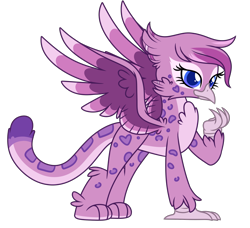 Size: 2001x1828 | Tagged: safe, artist:lupulrafinat, imported from derpibooru, oc, oc only, oc:wild dawn, griffon, chest fluff, female, griffonized, simple background, species swap, transparent background, wings