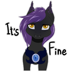 Size: 2300x2300 | Tagged: safe, artist:falses, imported from derpibooru, oc, oc only, oc:star crossed, bat pony, armor, ear fluff, everything is going to be ok, fangs, markings, night guard armor, palindrome get, purple mane, simple background, solo, streets of chicolt: a totally legitimate business venture, transparent background
