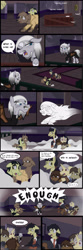 Size: 1280x3874 | Tagged: safe, artist:mr100dragon100, imported from derpibooru, oc, oc:thomas the wolfpony, bat pony, earth pony, pegasus, undead, unicorn, vampire, comic:a house divided, adam (frankenstein monster), angry, comic, dark forest au's dr. jekyll and mr. hyde, dark forest au's dracula, dark forest au's matthew, dark forest au's phantom of the opera (erik), mist