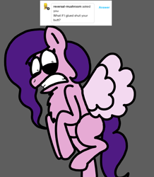 Size: 1237x1417 | Tagged: safe, artist:professorventurer, imported from derpibooru, pipp petals, pegasus, pony, series:ask pippamena, bipedal, disgusted, g5, homer simpson, my little pony: a new generation, reversalmushroom