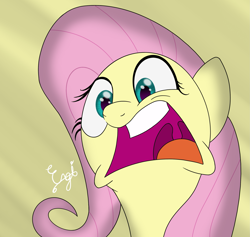 Size: 2689x2549 | Tagged: safe, artist:engi, imported from derpibooru, fluttershy, pegasus, pony, buckball season, bust, faic, female, frown, high res, mare, open mouth, signature, simple background, solo, uvula