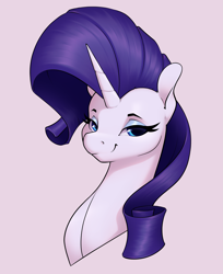Size: 2109x2582 | Tagged: safe, artist:aquaticvibes, imported from derpibooru, rarity, pony, unicorn, big mane, bust, female, mare, solo