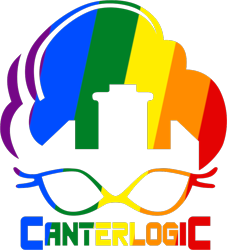 Size: 800x882 | Tagged: safe, artist:flynnmlp, derpibooru exclusive, edit, imported from derpibooru, spoiler:my little pony: a new generation, canterlogic, g5, glasses, implied phyllis cloverleaf, logo, meme, my little pony: a new generation, pride month, rainbow, rainbow washing, simple background, transparent background, vector