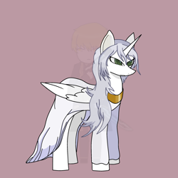 Size: 2000x2000 | Tagged: artist needed, source needed, safe, imported from derpibooru, oc, oc only, oc:κασσάνδρα, alicorn, pony, alicorn oc, horn, solo, wings
