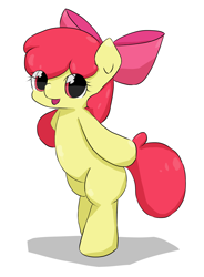 Size: 1518x2065 | Tagged: safe, artist:up_p_ab, imported from derpibooru, apple bloom, earth pony, pony, bipedal, female, filly, foal, solo