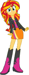 Size: 154x393 | Tagged: safe, artist:pascalmulokozi2, edit, edited screencap, imported from derpibooru, screencap, sunset shimmer, human, equestria girls, equestria girls (movie), background removed, boots, clothes, high heel boots, jacket, leather jacket, shirt, shoes, simple background, skirt, solo, transparent background