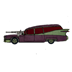 Size: 768x768 | Tagged: safe, artist:thatradhedgehog, imported from derpibooru, equestria girls, 1959 cadillac, cadillac, hearse, no pony, simple background, the dazzlings, the dazzlings tour bus, transparent background, twisted metal