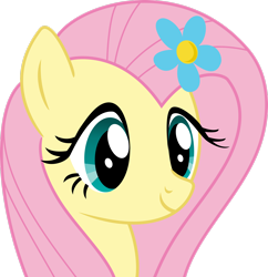 Size: 2410x2488 | Tagged: safe, artist:okaminekowiesel, imported from derpibooru, fluttershy, pegasus, pony, it ain't easy being breezies, bust, cute, female, flower, flower in hair, high res, mare, shyabetes, simple background, solo, transparent background, vector