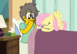 Size: 909x644 | Tagged: safe, artist:haileykitty69, imported from derpibooru, fluttershy, human, pegasus, seymour skinner, the simpsons