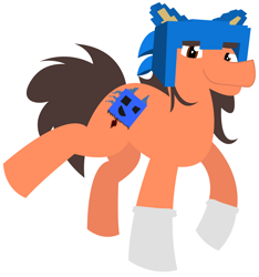 Size: 2590x2767 | Tagged: safe, artist:epsipeppower, imported from derpibooru, oc, oc:robertapuddin, clothes, cosplay, costume, female, mare, marker, messy mane, messy tail, simple background, solo, spongebobsonic10, tail, transgender oc, white background