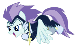 Size: 652x394 | Tagged: safe, artist:benpictures1, idw, imported from derpibooru, zapp, pegasus, pony, power ponies (episode), flying, idw showified, inkscape, open mouth, power ponies, recolor, simple background, solo, transparent background, vector