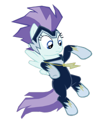 Size: 1280x1579 | Tagged: safe, artist:benpictures1, idw, imported from derpibooru, zapp, pegasus, pony, power ponies (episode), clothes, female, idw showified, inkscape, power ponies, recolor, simple background, solo, transparent background, vector