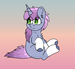 Size: 1640x1512 | Tagged: safe, artist:bluemoon, imported from derpibooru, oc, oc only, oc:new moon, pony, unicorn, chest fluff, female, filly, foal, gradient background, solo