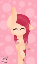 Size: 750x1280 | Tagged: safe, artist:prettyshinegp, imported from derpibooru, oc, oc only, earth pony, pony, earth pony oc, female, mare, raised hoof, signature, solo