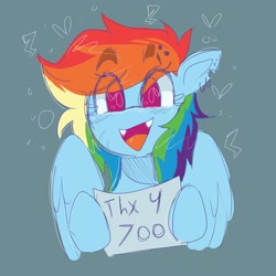 Size: 2048x2048 | Tagged: safe, artist:yumkandie, imported from derpibooru, rainbow dash, pegasus, pony, ear piercing, earring, eyebrow piercing, eyebrows, eyebrows visible through hair, female, jewelry, milestone, piercing, simple background, solo, torn ear