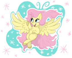 Size: 3296x2661 | Tagged: safe, artist:doodledonutart, imported from derpibooru, fluttershy, pegasus, pony, alicorn wings, cute, flying, happy, large wings, open mouth, open smile, shyabetes, smiling, solo, spread wings, unshorn fetlocks, wings