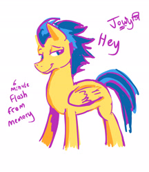 Size: 2174x2512 | Tagged: safe, artist:jowyb, imported from derpibooru, flash sentry, pegasus, pony, 2020, male, old art, simple background, smiling, solo, speedpaint, stallion, white background