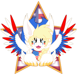 Size: 2300x2300 | Tagged: safe, imported from derpibooru, oc, oc only, oc:star spangle, pegasus, pony, :3, g5, hat, nation ponies, pegasus oc, ponified, simple background, solo, starry eyes, stars, transparent background, united states, wingding eyes