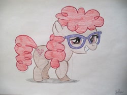Size: 900x675 | Tagged: safe, artist:johnmarkee1995, imported from derpibooru, twist, earth pony, pony, female, filly, foal, simple background, solo, traditional art, white background