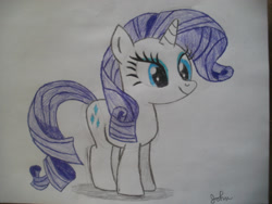 Size: 2828x2121 | Tagged: safe, artist:johnmarkee1995, imported from derpibooru, rarity, pony, unicorn, 2013, female, high res, mare, simple background, solo, traditional art, white background