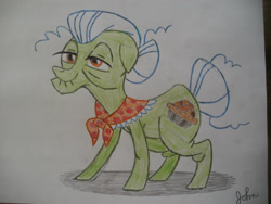 Size: 2828x2121 | Tagged: safe, artist:johnmarkee1995, imported from derpibooru, granny smith, earth pony, pony, 2013, female, high res, mare, simple background, solo, traditional art, white background
