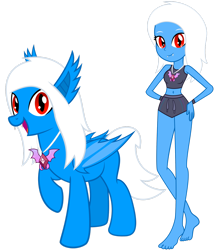 Size: 1920x2164 | Tagged: safe, artist:gamerpen, imported from derpibooru, oc, oc only, oc:snowy clouddancer, bat pony, human, pony, equestria girls, barefoot, feet, female, mare, simple background, transparent background, vector
