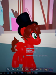 Size: 3120x4160 | Tagged: safe, imported from derpibooru, oc, oc:professor venturer, hat, roblox, roleplay is magic, top hat