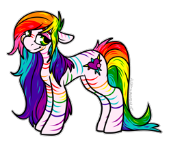 Size: 1584x1356 | Tagged: safe, artist:sexygoatgod, imported from derpibooru, oc, oc only, hybrid, pony, zebra, zony, adoptable, female, pride, simple background, solo, transparent background