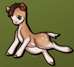 Size: 1280x1156 | Tagged: safe, artist:b2mr, imported from derpibooru, oc, oc only, earth pony, pony, blank flank, green background, lying down, male, misleading thumbnail, on side, simple background, solo, stallion, unshorn fetlocks