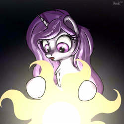 Size: 5000x5000 | Tagged: safe, artist:uteuk, imported from derpibooru, princess celestia, alicorn, pony, cewestia, female, filly, foal, pink-mane celestia, solo, space, sun, tangible heavenly object, younger