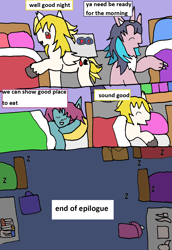 Size: 1058x1540 | Tagged: safe, artist:ask-luciavampire, imported from derpibooru, oc, cat, cat pony, original species, undead, vampire, vampony, wolf, wolf pony, ask-canterlot-academy, comic, sleeping, tumblr