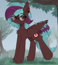 Size: 1280x1447 | Tagged: safe, artist:astralblues, imported from derpibooru, oc, pegasus, pony, cheek fluff, chest fluff, female, glasses, mare, round glasses, solo