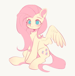 Size: 1807x1825 | Tagged: safe, artist:leafywind, edit, editor:edits of hate, imported from twibooru, fluttershy, pegasus, pony, female, image, mare, needs more jpeg, sitting, solo