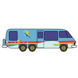 Size: 768x768 | Tagged: safe, artist:thatradhedgehog, imported from derpibooru, equestria girls, gmc motorhome, simple background, the rainbooms tour bus, transparent background