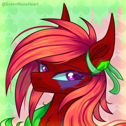 Size: 2000x2000 | Tagged: safe, artist:greenmaneheart, imported from derpibooru, oc, oc:jokey, pony, bust, female, mare, portrait, solo